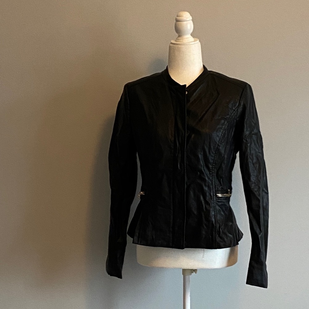 Faux Leather Fashion Jacket